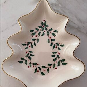 Lenox Christmas tree candy dish
